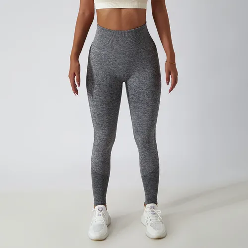 Damskie modelujące legginsy fitness z wysoką talią i tylnym paskiem