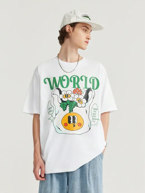 Unisex oversize tričko s krátkým rukávem a komiksovým potiskem Sunny World