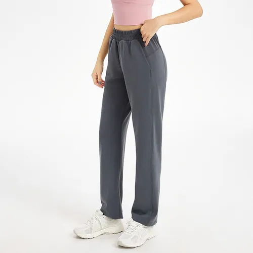 Pantalon de sport ample pour femmes avec taille élastique et poches