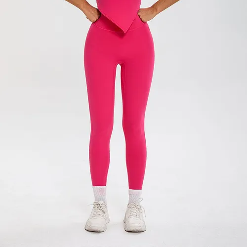 Leggings de sport moulants à taille haute pour femmes, de couleur unie