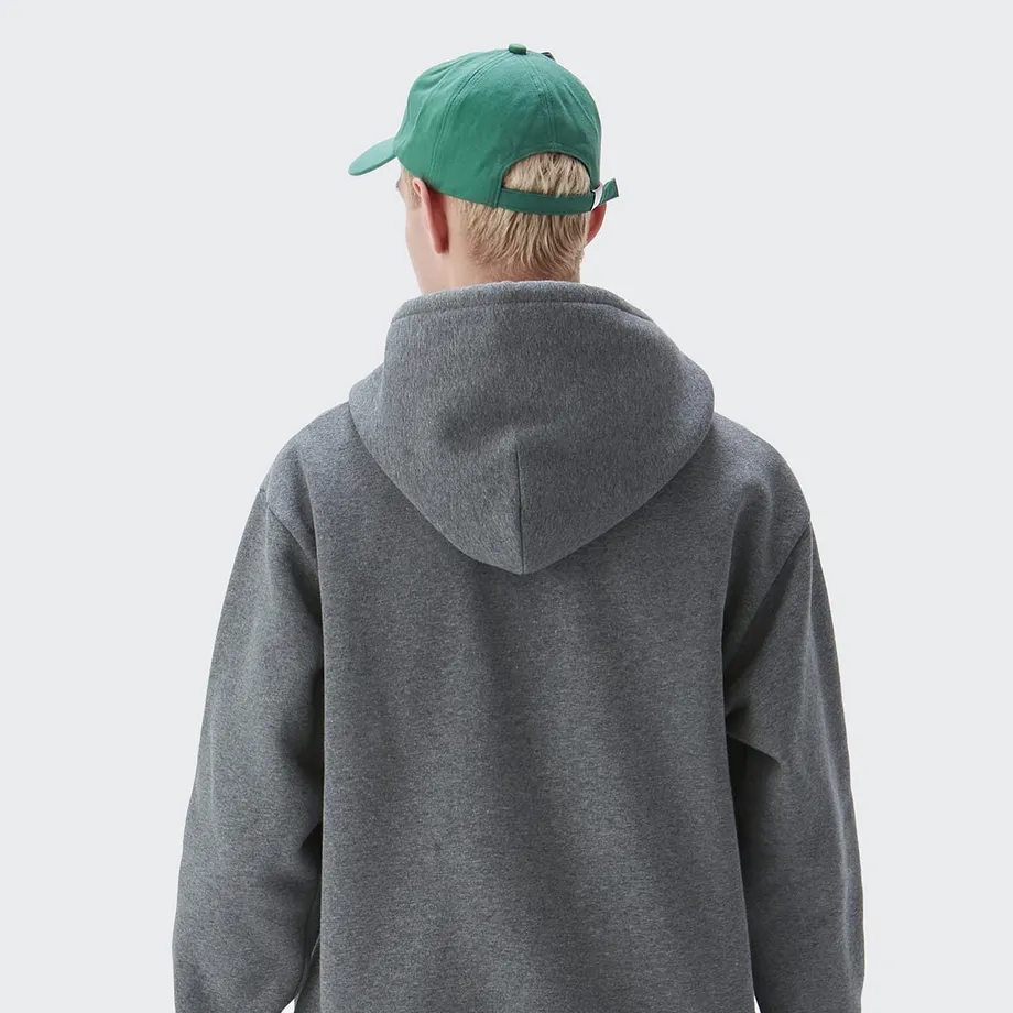 Unisex casual mikina s kapucí se stahovací šňůrkou a kapsou S Grey