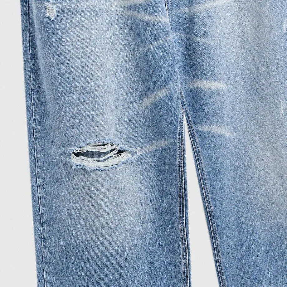 Pánské džíny s širokými nohavicemi a potrhanými detaily Rippedjeans S