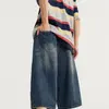 Pánské dlouhé šortky s širokými nohavicemi a kapsami Retro Denim