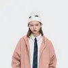 Unisex volná stylová jednobarevná mikina na zip s kapsami a kapucí 
