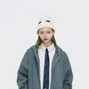 Unisex volná stylová jednobarevná mikina na zip s kapsami a kapucí 