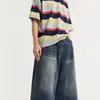 Pánské dlouhé šortky s širokými nohavicemi a kapsami Retro Denim