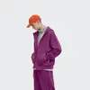 Unisex volná stylová jednobarevná mikina na zip s kapsami a kapucí 