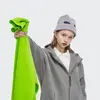 Unisex volná stylová jednobarevná mikina na zip s kapsami a kapucí 