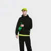 Unisex volná stylová jednobarevná mikina na zip s kapsami a kapucí 
